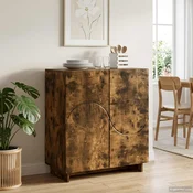 Vidaxl Komoda Dimljen hrast 67 x 34.5 x 75 cm Konstruiran les