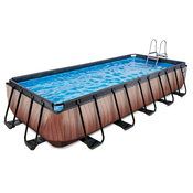 Montažni bazen s pješcanim filterom Exit Wood 400x200x100 cm