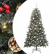 Vidaxl Umestno božično drevo Zelena 180 cm PVC, plastika in jeklo