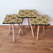 Hanah Home Set klub stocica 3Shp149, 3 komada, Narandžasta