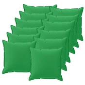 vidaXL Prevleka za blazino 12 kos HOUTEN Zelena 40 x 40 cm Poliester
