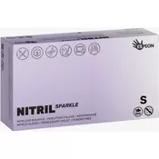 Espeon Nitril Sparkle Pearlescent Violet rokavice iz nitrila brez pudra velikost S 2x50 kos