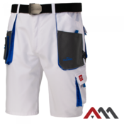ARTMAS CLASSIC WHITE • Zaščitne delovne kratke hlače do pasu • [bela-siva]