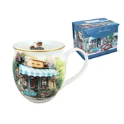 Carmani, porcelanasta skodelica za kahlico 450 ml - laura lozano/Kava in rože