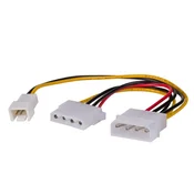 shumee Akyga AK-CA-35 adapter kabel Molex (M) - 3-pinski 12V (M) + Molex (Ž) 2x 0,15 m