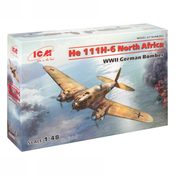 ICM Model Kit Aircraft - He 111H-6 North Africa WWII German Bomber 1:48 ( 060934 )