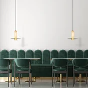 Zambelis LED-visoka svetilka 2549, medenina, O 20 cm, kovina/alabaster, z možnostjo - Dnevna soba/jedilnica - medenina, bela