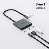 TP-Link 3-portni USB-C HUB 1xUSB-A, 1xUSB-C PD, 1x HDMI 4K 60Hz, crni