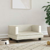 Greatstore Pasja postelja krem 60x40x30 cm žamet