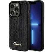 Guess Ovitek Guess Sequin Script Metal za iPhone 13 Pro/13 - črn