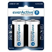 everActive Alkalne baterije everActive Pro LR20 D - 2 kosa, 1.5 V, 10 let življenjske dobe, enkratna uporaba