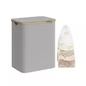 Songmics Košara za perilo 2 predelka 52x385x705 cm siva