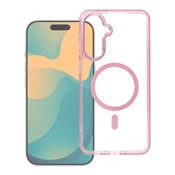 OEM Ohišje FRAME CLEAR HYBRID MAG COVER, združljivo z MagSafe, za SAMSUNG S26 v barvi pudrasto roza