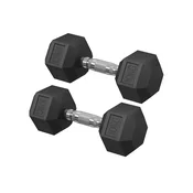 Songmics Set uteži šestkotnik 31x135x11 cm črna