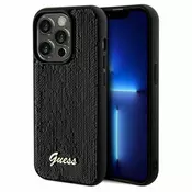 Guess Guess Sequin Script Metal - Ohišje za iPhone 14 Pro Max (črno)
