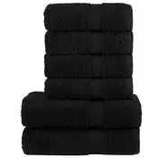 Vidaxl vidaXL 6-delni komplet brisač Premium SOLUND črne barve 600 g/cm2