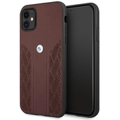Case BMW BMHCN61RSPPR iPhone 11 6,1 red hardcase Leather Curve Perforate (BMHCN61RSPPR)
