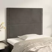 Uzglavlje tamno sivo 80x5x118/128 cm baršunasto