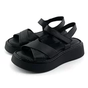Mona Shoes Ženske sandale, Soft uložak, Kožne, Crne