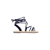 Sandali iz semiša Manebi Jute Sandals ženski, črna barva, P 0.0 Y0