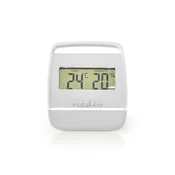 Digitalni termometar WEST100WT, za unutarnju upotrebu, unutarnja temperatura, unutarnja vlažnost, bijela
