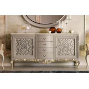 Casa Padrino luxury baroque sideboard gray/brown/cream/gold - Handmade solid wood cabinet - Luxury furniture in baroque style - Baroque furniture - Luxury quality - Made in Italy
