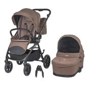 Otroški voziček 2v1 Coccolle Serry Light taupe in stolček za hranjene Ziti