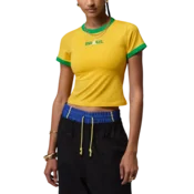 Nike Jordan Womens Graphic Brazil Crew-Neck Top