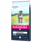 Eukanuba Grain Free Adult Large Dogs losos - 2 x 12 kg