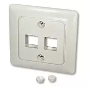 LINDY zidna kutija, modularna, prednja ploča, 2 keystone 60544