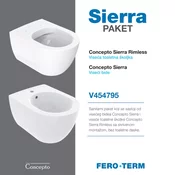 Paket toaletna viseca školjka i bide Concepto Sierra