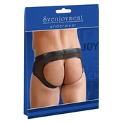 NEK Powernet Mens Open Back Briefs M, Wet Look, Black OSV022B