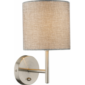 GLOBO 15185W | Paco Globo zidna svjetiljka 1x E14 poniklano mat, sivo, bijelo
