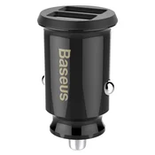 Avtomobilski polnilec Baseus Grain CCALL-ML01 2x USB, LED osvetlitev - black