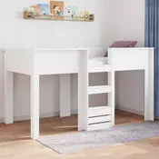 Krevet na kat za djecu Bijelo 80 x 200 cm Konstruirano drvo