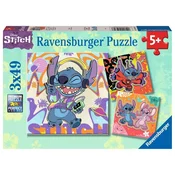 Sestavljanka Ravensburger Disney Stitch - 3×49 kosov