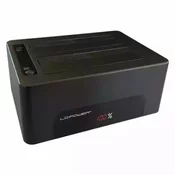 LC Power Station dual bay LC-DOCK-U3-V 2xSSD/HDD Black, USB 3.0 dock