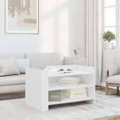 vidaXL Klubska mizica bela 80x50x50 inženirski les