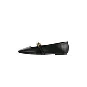 Balerinke Calvin Klein Squared Ballerina Mj Lth Mg Hdw HW0HW03430 Črna