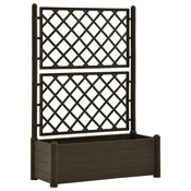 Vidaxl Vrtno cvetlično korito z oporno mrežo 100x43x142 cm PP mocha