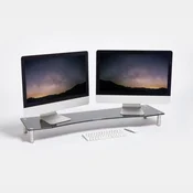 VonHaus Steklen podstavek za monitor XL črn