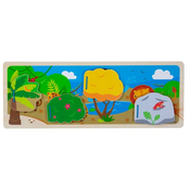 Bigjigs Toys Senzorické puzzle džungľa
