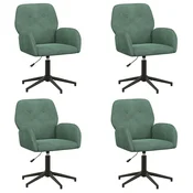 vidaXL vidaXL Vrteči pisarniški stoli 4 kos 54 x 55 x 90 cm Morsko zelena, (5000302306)