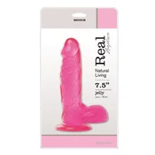 shumee Dildo-JELLY DILDO REAL RAPTURE PINK 75