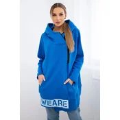 Insulated sweatshirt with zipper blue-purple