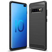 Ohišje Carbon Bush TPU za Samsung Galaxy S10 Plus - Črna KP29531