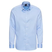 OLYMP Poslovna srajca Level 5 Uni Twill, modra