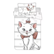 Bela bombažna otroška posteljnina za otroško posteljico 100x135 cm Marie Cat Bow – Jerry Fabrics