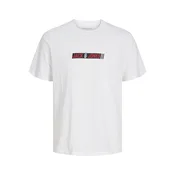 Jack & Jones Junior Majica JJMunk ognjeno rdeča / črna / bela