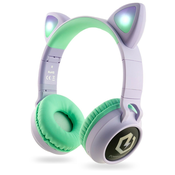 Djecje slušalice PowerLocus - Buddy Ears, bežicne, ljubicaste